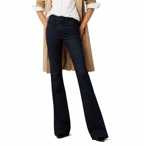 rag & bone Dark Blue Flare Jeans - Picture 1 of 15